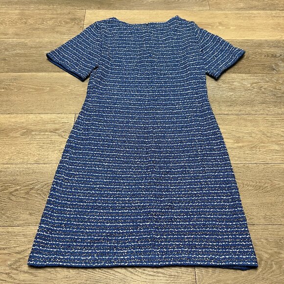 ST.JOHN “Butterfly Ribbon Tweed Knit Shesth Dress Size 8 NWOT 1395$ - Picture 12 of 15